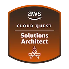 AWS Cloud Quest Solutions Architect completion badge